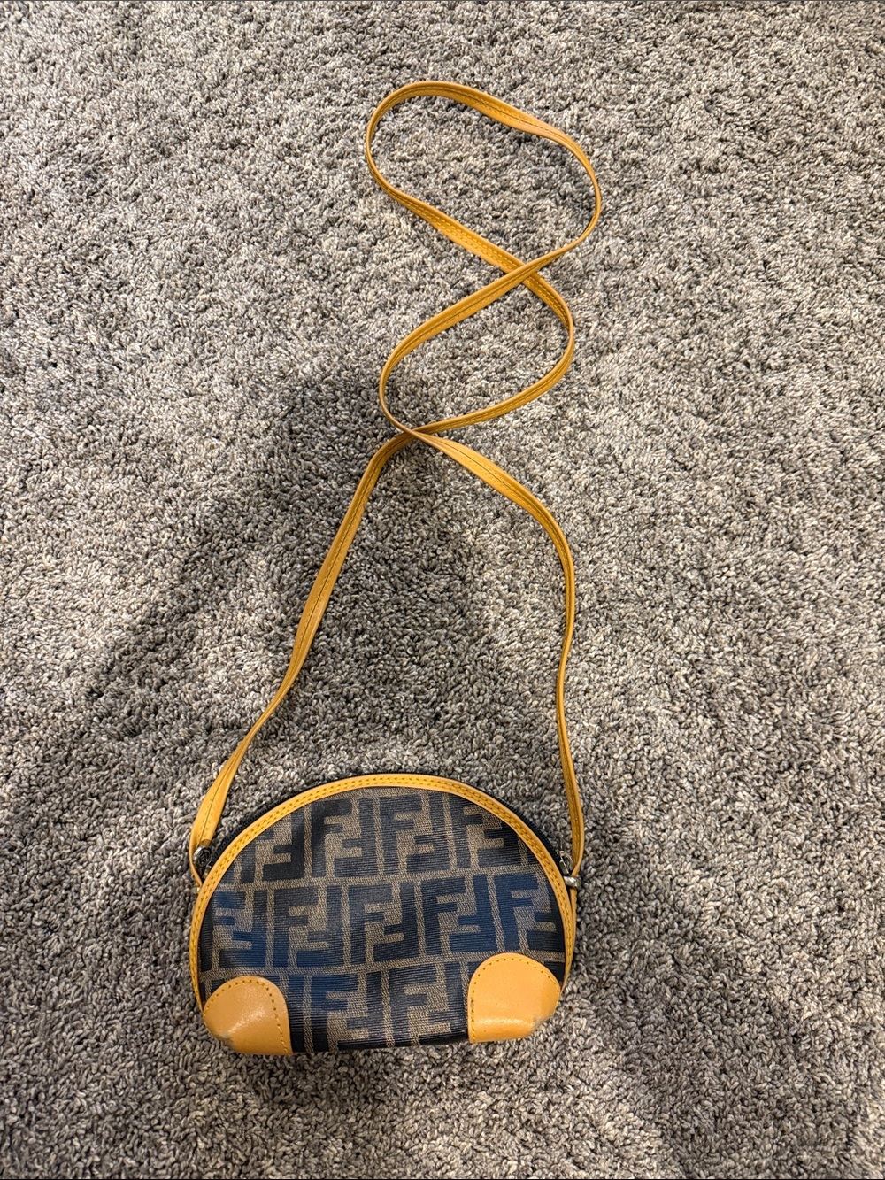 vintage FENDI Small Crossbody Bag in Brown and Tan